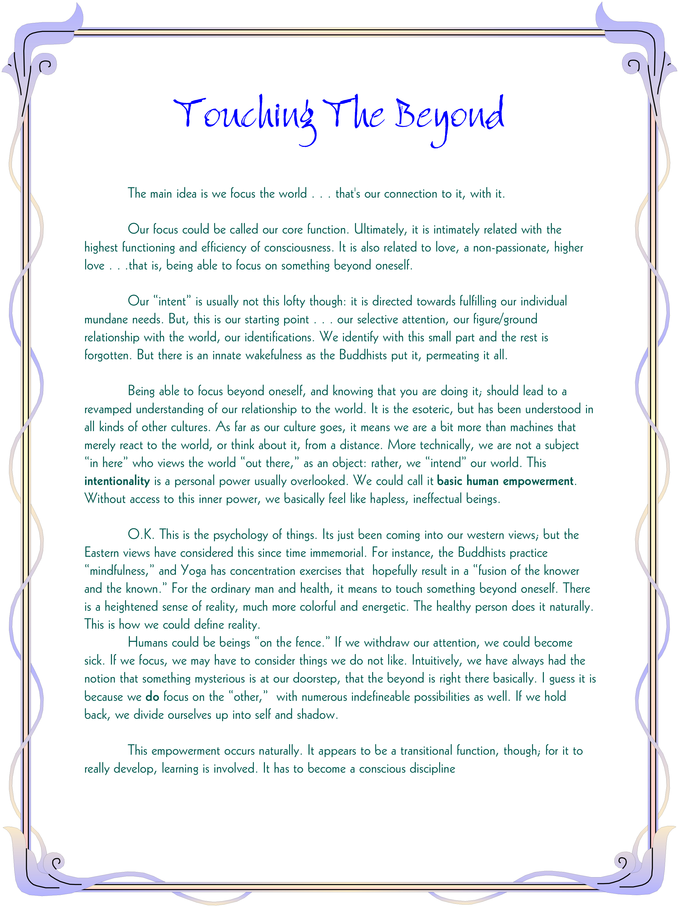 Touching the Beyond2